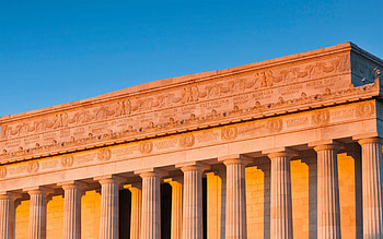 Lincoln Memorial, Evening sunset, Washington DC, USA HD wallpaper