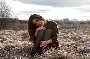 Long Black Hair Girl Looking At Viewer Outdoors, girls, model, outdoors HD wallpaper