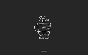 I love Black Eye Coffee, , gray background, Black Eye Coffee recipe, chalk art, Black Eye Coffee, coffee menu, coffee recipes, Black Eye Coffee ingredients HD wallpaper