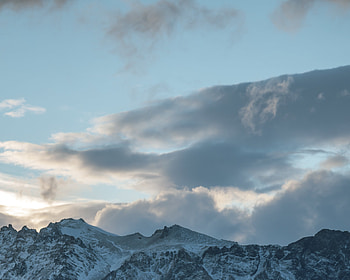 Nature, Sky, Mountains, Clouds, Rocks, Vertex, Tops HD wallpaper