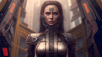 Sci Fi Woman Futurist, futuristic, woman warrior, girl, Sci Fi, woman HD wallpaper