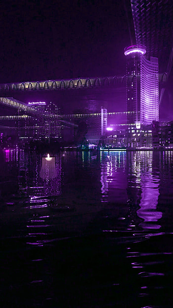 Purple Aesthetic, Purple City HD phone wallpaper