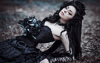 Goth girl, Mysterious aura, Alternative fashion, Dark beauty HD wallpaper