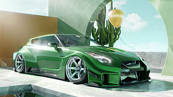 Nissan GTR Liberty Walk Shooting Brake , nissan-gtr, nissan, cars, artstation HD wallpaper