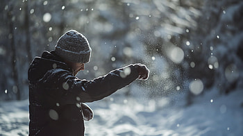 Winter Wonderland: Man in Snow, snow, winter, man HD wallpaper