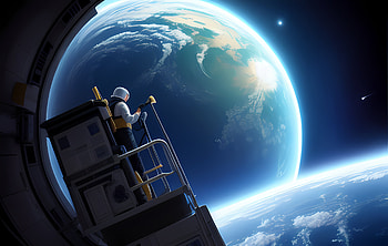 AI Art, space, Sci Fi, astronaut HD wallpaper