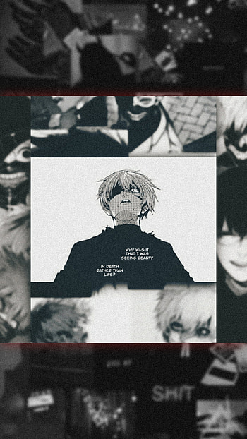 Ken Kaneki, aesthetic, tokyo ghoul manga, black aesthetic, tokyo ghoul, manga panels HD phone wallpaper