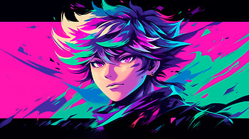Vaporwave-Inspired Anime Art, vaporwave, Anime, Original HD wallpaper