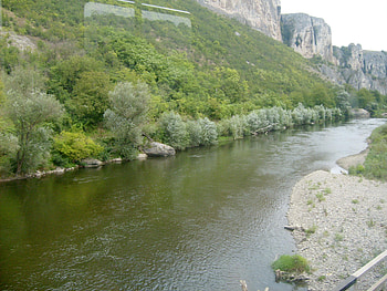 Iskar river, bulgaria, river, mountains, green HD wallpaper