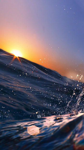 Wave, Sunrises HD phone wallpaper