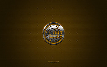 FK Bodo Glimt, Norwegian football club, gray logo, gold carbon fiber background, Eliteserien, football, Bodo, Norway, FK Bodo Glimt logo HD wallpaper