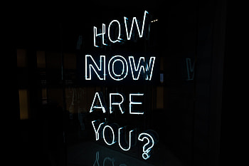 Words, Neon, Glow, Text, Question HD wallpaper