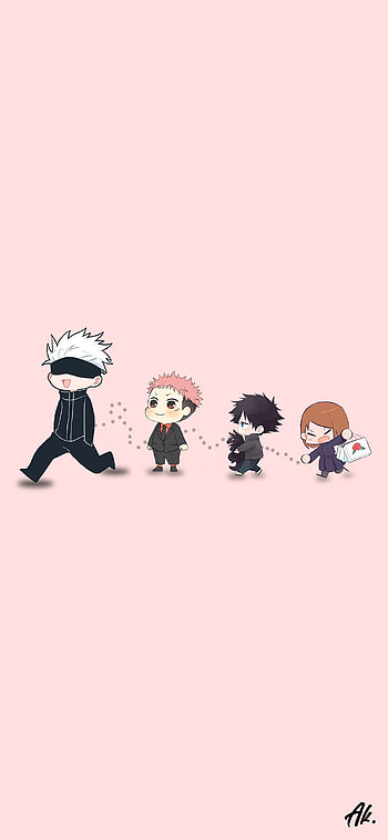 Gojo_and_kids, trending, , art, trend, chibi, manga, andriod, jujutsukaisen, anime HD phone wallpaper