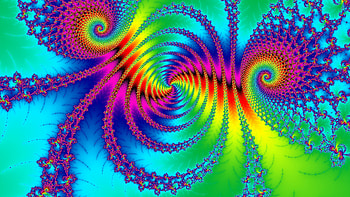Fractal abstract psychedelic, Abstract, Colourful, Psychedelic, Fractal HD wallpaper