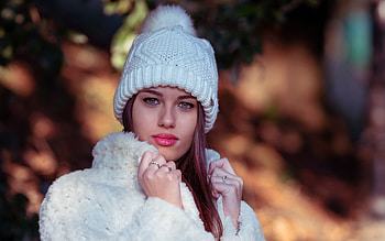 Hat, lady, beautiful, pretty HD wallpaper