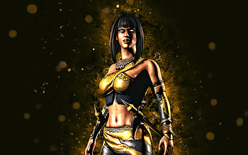 Tanya, , red neon lights, Mortal Kombat Mobile, fighting games, MK Mobile, creative, Mortal Kombat, Tanya Mortal Kombat HD wallpaper