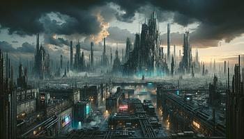 Dystopian Futuristic Cityscape, dystopian, city, futuristic, futuristic city HD wallpaper