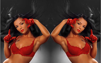 Twins, Artwork, Art, Brunettes HD wallpaper