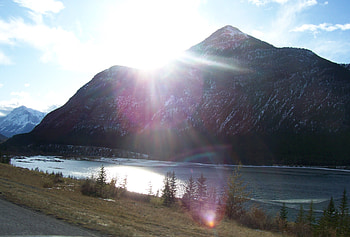 Mountain sun, mountains, sun HD wallpaper