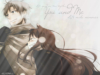 ~You & Me~, spice and wolf, Kraft Lawrence, anime, couple, holo HD wallpaper
