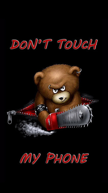 Don't Touch My , Angry Teddy Bear, dont touch my HD phone wallpaper