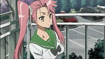 saya, uniform, cute, high, pink, of, the, school, hair, dead HD wallpaper