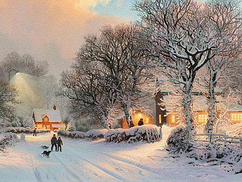 Snow in village, winter, holiday, snow, christmas, village, tree HD wallpaper