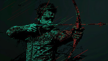 Neon Archer - Now!, archer, bow HD wallpaper