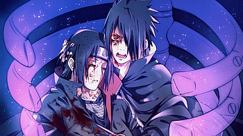 Itachi Uchiha Sasuke Uchiha Purple Background Naruto HD wallpaper