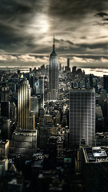 Gray buildings, City landscape, Manhattan view, Urban HD phone wallpaper