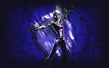 Fortnite Purple Lovethorn Skin, Fortnite, main characters, blue stone background, Purple Lovethorn, Fortnite skins, Purple Lovethorn Skin, Purple Lovethorn Fortnite, Fortnite characters HD wallpaper