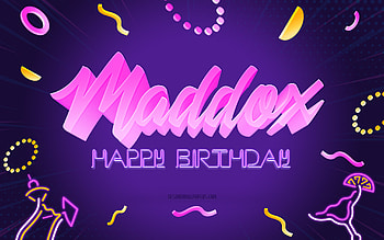 Happy Birtay Maddox, , Purple Party Background, Maddox, creative art, Happy Maddox birtay, Maddox name, Maddox Birtay, Birtay Party Background HD wallpaper