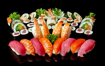 Artistic sushi display, masterpiece, Food graphy, Culinary inspiration HD wallpaper