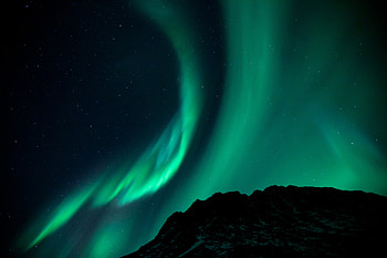 Night, Dark, Starry Sky, Northern Lights, Aurora Borealis, Phenomenon HD wallpaper