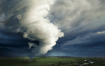 Tornado, clouds, sky, nature HD wallpaper