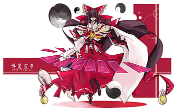 Newest Reimu Wall, classic, anime, game, touhou, wall, reimu, new, beauty HD wallpaper