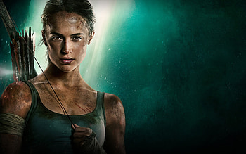 Lara Croft tomb raider, 2018 movie poster, Alicia Vikander HD wallpaper