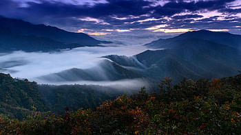 Foggy Clouds Covering Mountains , nature, clouds, fog, mountains HD wallpaper