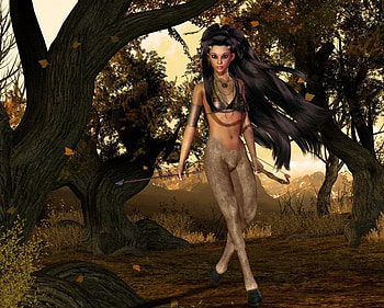 Forest Fawn Elf, abstract, fantasy, fawn, elf, forest HD wallpaper