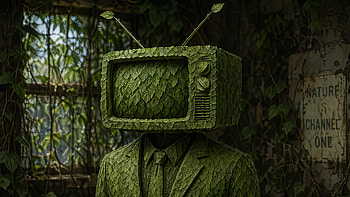 Verdant TV-Head Sentinel —, Sculpture, Leaf HD wallpaper