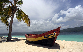 Caribbean Boat, cool, Beach, Palmen, beauty HD wallpaper