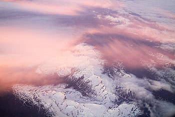 Nature, Mountains, Pink, Clouds, Vertex, Tops HD wallpaper