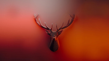Deer Horns Abstract , deer, artist, artwork, digital-art HD wallpaper