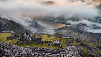 Machu Picchu Ruins, clouds, Peru, mountain HD wallpaper