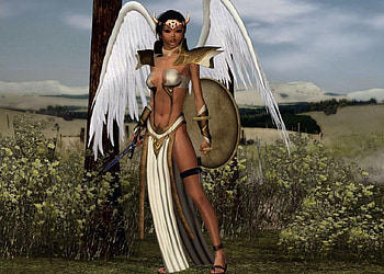 Angel, sky, abstract, fantasy HD wallpaper