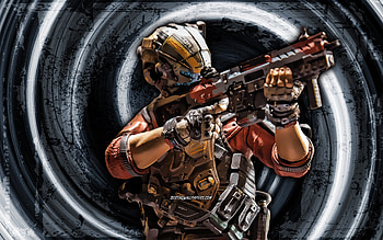 Cooper, blue grunge background, Apex Legends, vortex, Apex Legends characters, Cooper Apex Legends, Cooper Skin HD wallpaper