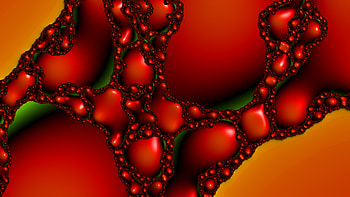 Trippy Psychedelic Fractal, trippy, psychedelic, aesthetic, red, Abstract, fractal HD wallpaper
