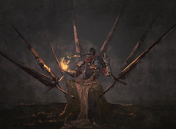 Warrior, Dark Souls, video game, swords, art HD wallpaper