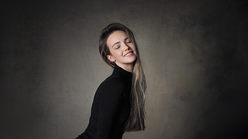 Cute Girl Closed Eyes, cute, girls, model HD wallpaper