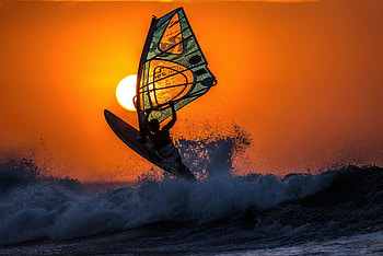 windsurfing , Ultra visuals, High-resolution , Captivating backgrounds HD wallpaper
